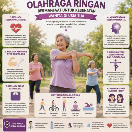 Mengapa Olahraga Ringan Bermanfaat untuk Kesehatan Wanita di Usia Tua